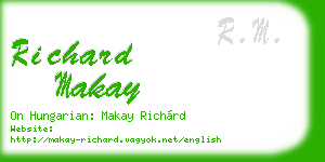 richard makay business card